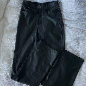 Black straight leg leather pants 🖤